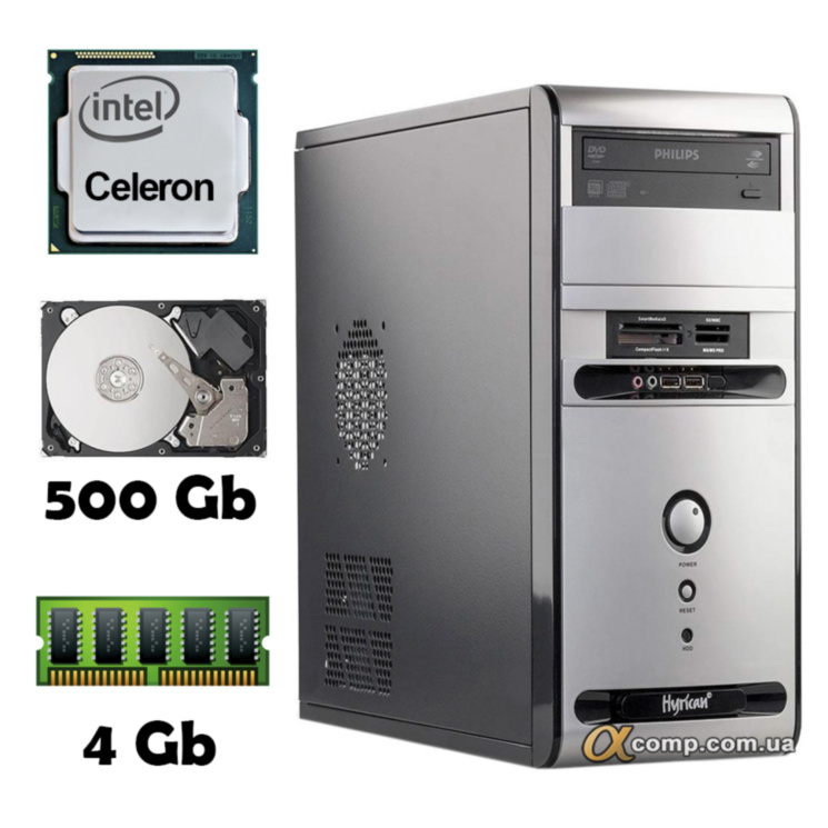 AlphaPC (Celeron G3900/4Gb/500Gb) R6-T001