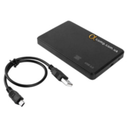 Внешний карман HDD•SSD 2.5" USB 2.0 Frime plastic black (FHE10.25U20)