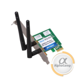 Адаптер PCI WiFi Wireless ASUS PCE-N13 (802.11 b/g/n/300M/2 антены) БУ