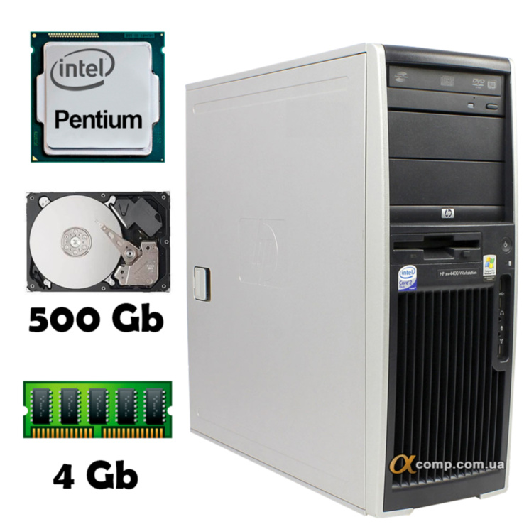 Компьютер HP xw4400 (Core2Duo E4300/4Gb/500Gb/Quadro NVS290) БУ