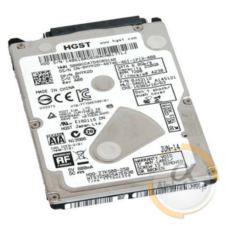 Жесткий диск 2.5" 250Gb Hitachi(32Mb/7200/SATAIII) HTS725025A7E630 REF