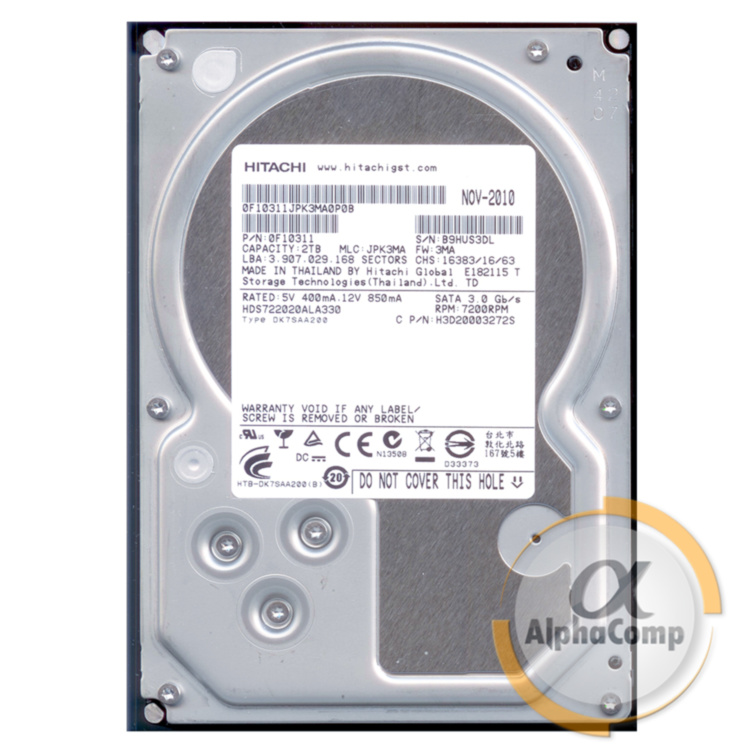 Жесткий диск 3.5" 2Tb Hitachi HDS722020ALA330 (32MB/7200/SATAII) БУ