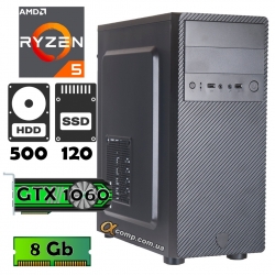 AlphaPC (Ryzen 5 2600 • GTX1060 • 8gb • 500gb • ssd 120Gb) ARG2-T101