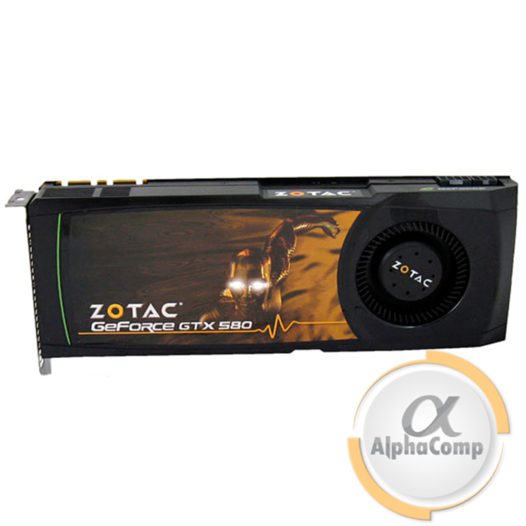 Видеокарта PCI-E Zotac GTX580 (1.5Gb/DDR5/384bit/2xDVI/miniHDMI) 288-1N203-000ZT БУ
