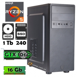 AlphaPC (Ryzen 5 2600 • GTX1060 • 16gb • 1Tb • ssd 240Gb) ARG2-T101