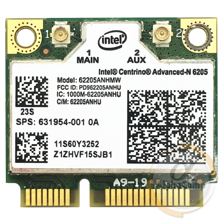 Адаптер miniPCI-e WiFi Intel 6205 (802.11bgn •  300Mbps • 2.4G/5G) БУ