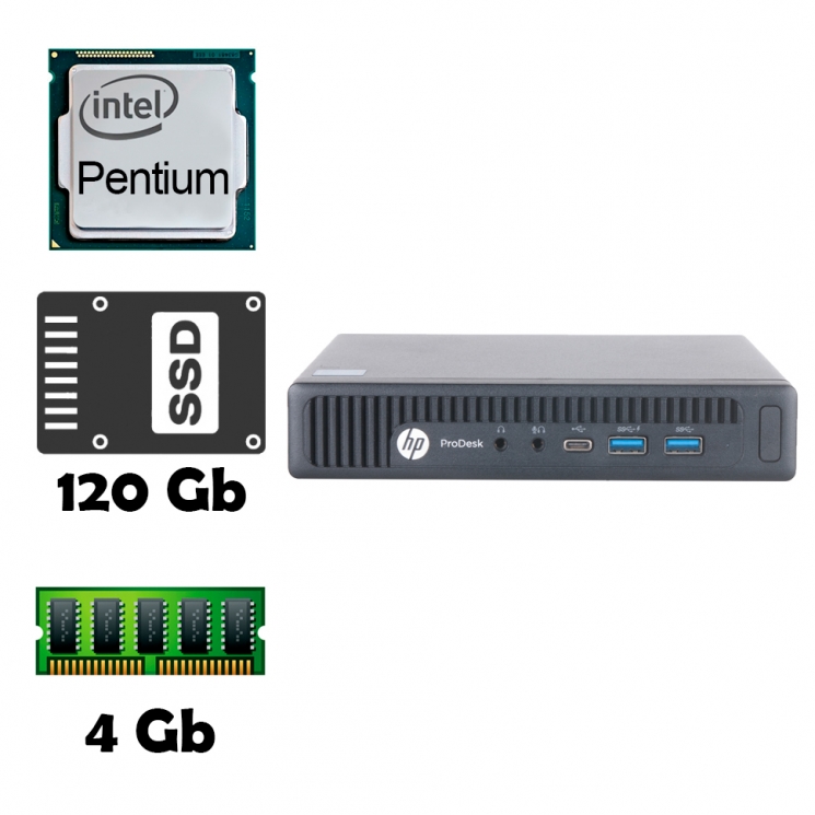 HP ProDesk 400 G2 USFF (Pentium G4400 • 4Gb • ssd 120Gb) БУ
