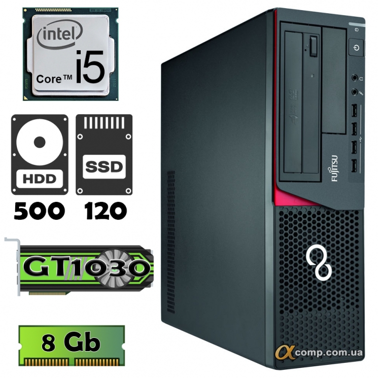 Fujitsu E720 (i5 4430 • GT1030 • 8Gb • 500Gb • ssd 120Gb) dt