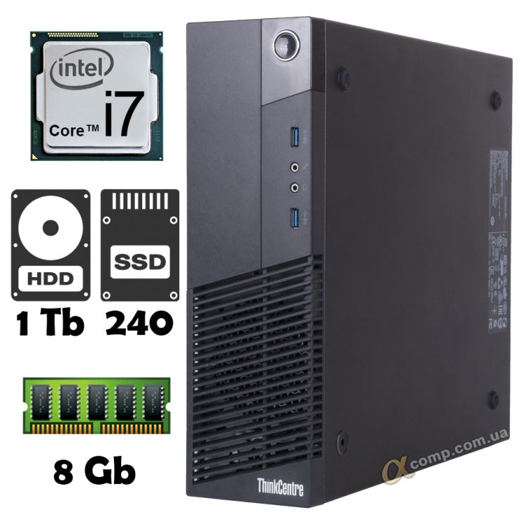 Lenovo M83 (i7 4770 • 8Gb • 1Tb • ssd 240Gb) БУ