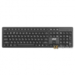 Клавіатура 2E KS260 WL EN/UKR бездротова Black USB