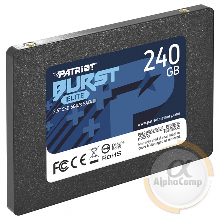 Накопичувач SSD 2.5" 240GB Patriot Burst Elite PBE240GS25SSDR
