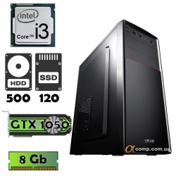 Компьютер AlphaPC P8101 (i3-8100/1050 2Gb/8Gb/ssd 120Gb/500Gb) renew