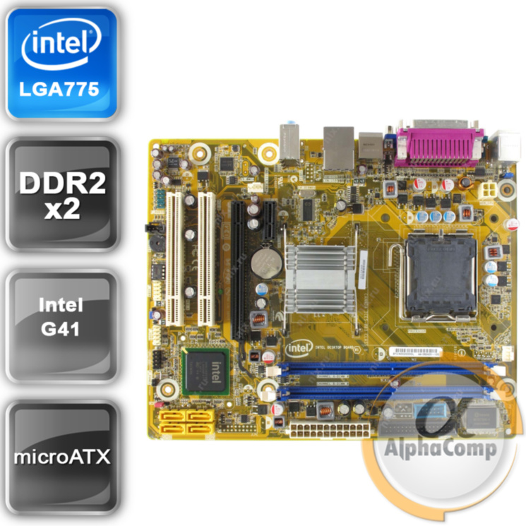 Материнская плата Intel DG41CN (775 • G41 • 2xDDR2) БУ
