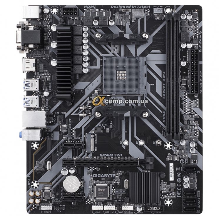 Материнская плата Gigabyte B450M S2H (AM4 • AMD B450 • 2xDDR4) БУ