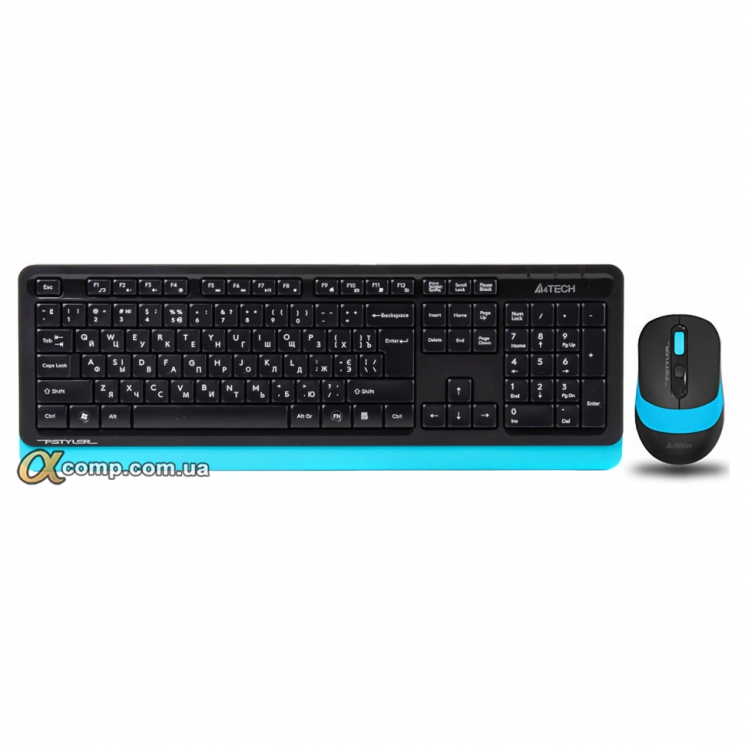 Клавиатура + мышь A4Tech FG1010 Black/Blue USB беспроводная