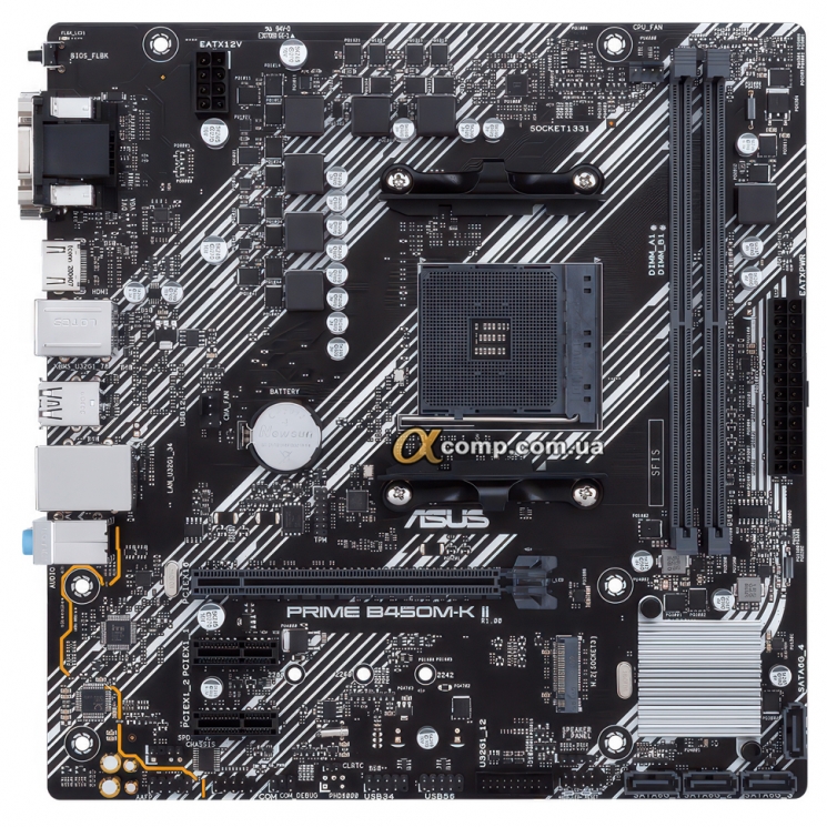 Материнська плата Asus Prime B450M-K II (AM4 • B450 • 2xDDR4) БВ