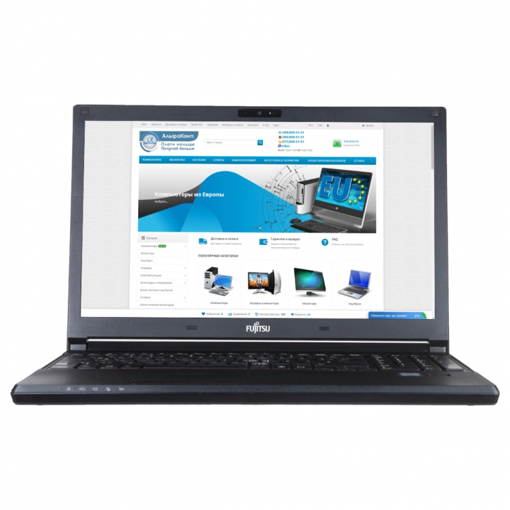 Ноутбук Fujitsu E556 (15.6"• i5 6200u • 8Gb • ssd 240Gb) БУ