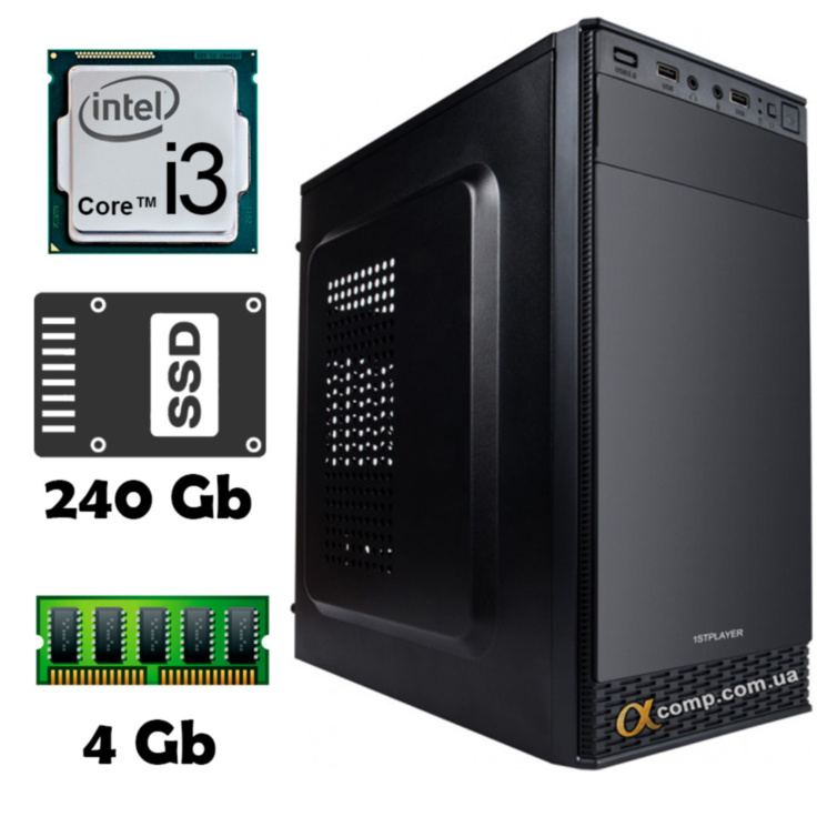 AlphaPC T3101 (i3-3210 • 4Gb • ssd 240Gb) R3-T101