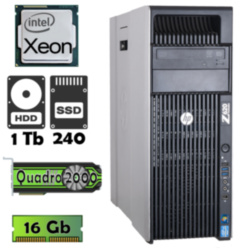 Компьютер HP Z620 (Xeon E5-2609/16Gb/1Tb/ssd 240/Quadro 2000) БУ