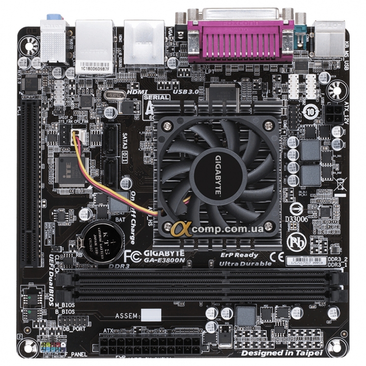 Материнская плата Gigabyte GA-E3800N (AMD E2-3800 • 2xDDR3) БУ