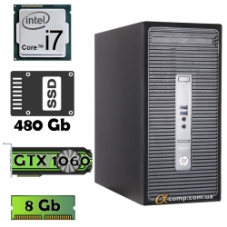 HP ProDesk 400 G3 (i7 6700 • GTX1060 6Gb • 8Gb • ssd 480Gb) MT
