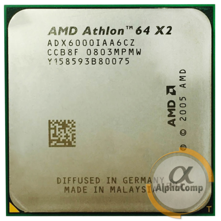 Процессор AMD Athlon 64 X2 6000+ (2×3.00GHz/1Mb/AM2) 89W БУ