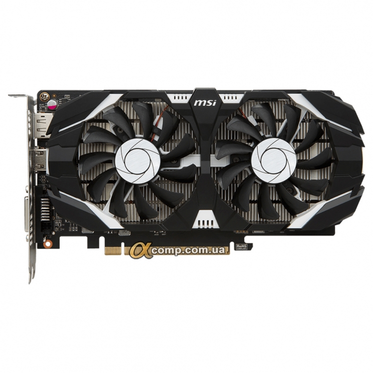 Відеокарта MSI GTX1050Ti (4Gb • GDDR5 • 128bit • DVI • HDMI • DP) GTX-1050Ti-4GT-OC БВ