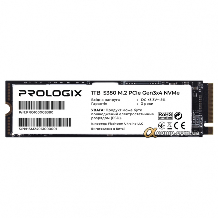 Накопитель SSD M.2 1Tb Prologix S380 2280