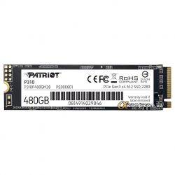 Накопичувач SSD M.2 480Gb Patriot P310 M.2 2280 PCIe 3.0 ×4 NVMe TLC (P310P480GM28) 1500/1700