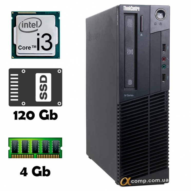 Lenovo ThinkCentre M82 (i3-2100 • 4Gb • ssd 120Gb) dt