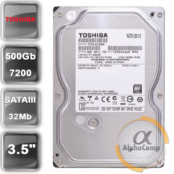 Жесткий диск 3.5" 500Gb Toshiba DT01ACA050 (32Mb • 7200 • SATAIII) БУ