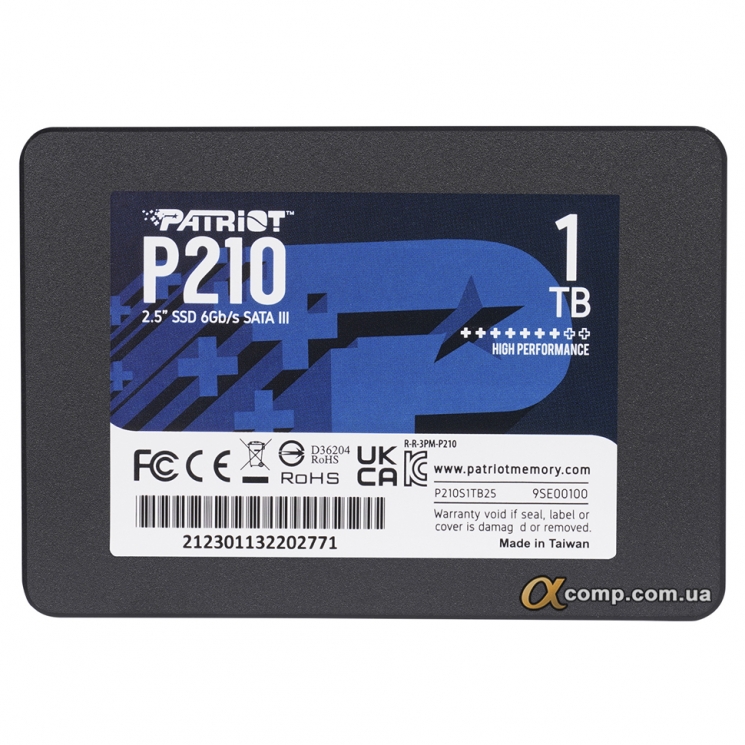 Накопичувач SSD 2.5" 1Tb Patriot P210 P210S1TB25