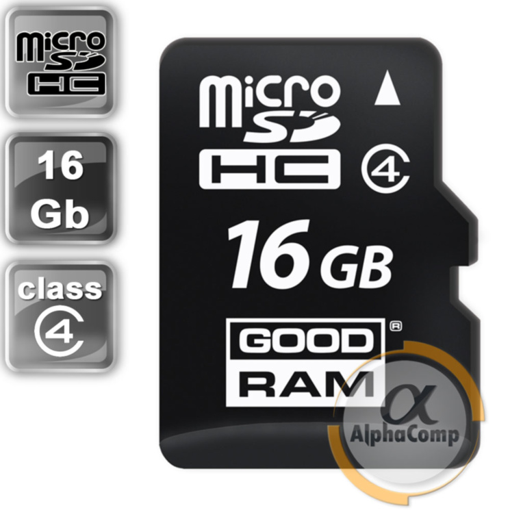 карта памяти microSD 16Gb GOODRAM (M400-0160R11) (class 4)