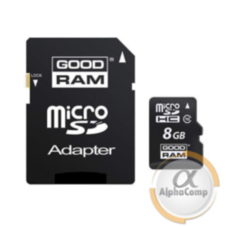 карта памяти microSD 8GB GOODRAM (Class 10) + адаптер SD