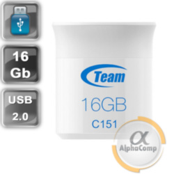 USB Flash 16Gb Team C151 USB2.0 (TC15116GL01) White