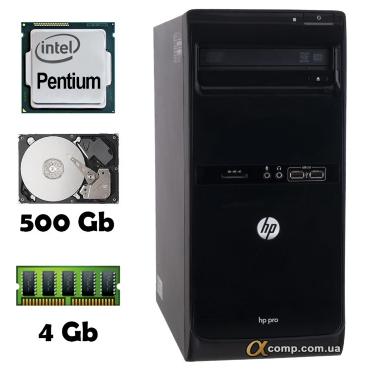 Компьютер HP 3400 (Pentium G620/4Gb/500Gb) БУ