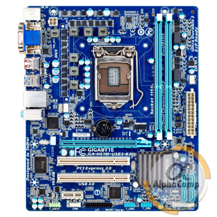 Материнская плата Gigabyte GA-H61M-USB3-B3 (s1155/H61/2xDDR3) БУ