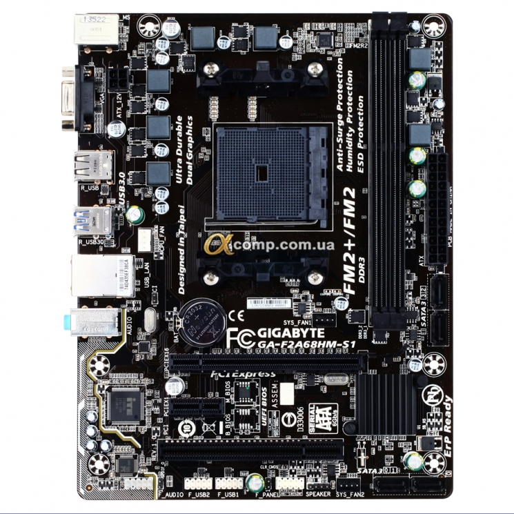 Материнская плата Gigabyte GA-F2A68HM-S1 (FM2+ • AMD A68H • 4×DDR3) БУ