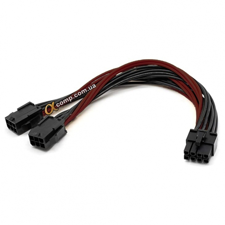 Кабель питания переходник 2×6pin - 8pin Pci-E