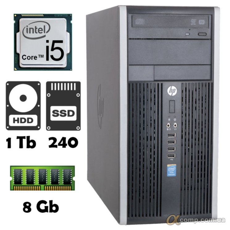 Компьютер HP 6300 (i5-3330/8Gb/1Tb/ssd 240Gb) БУ