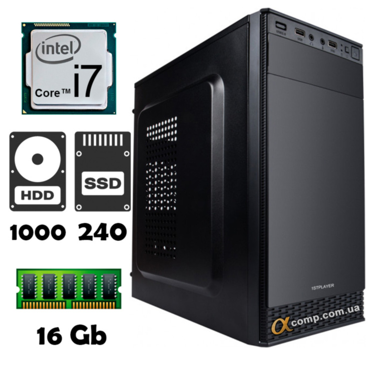 AlphaPC T3101 (i7-3770 • 16Gb • 1Tb • ssd 240Gb) R3-T101