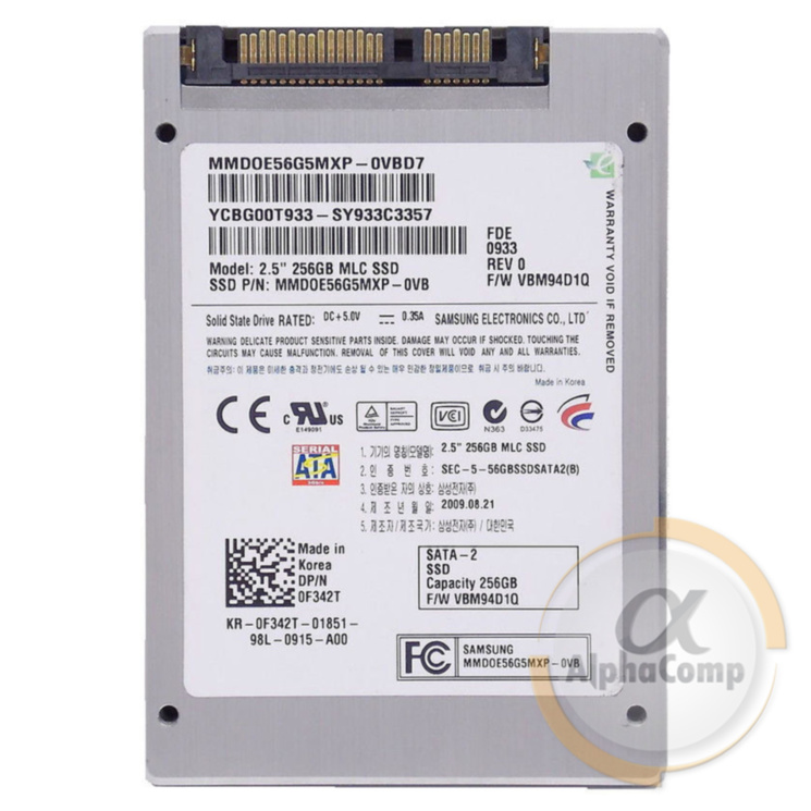 Накопитель SSD 2.5" 256GB Samsung MLC (MMDOE56G5MXP) (SATAII) БУ