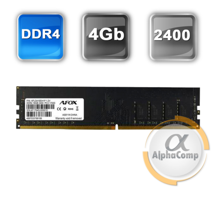 Модуль памяти DDR4 4Gb AFOX (AFLD44EK2P) 2400