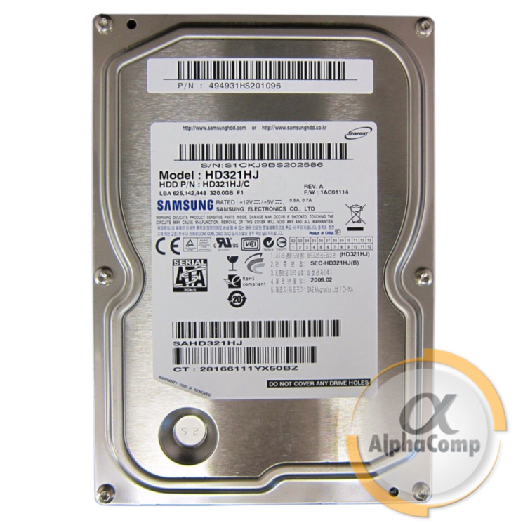 Жесткий диск 3.5" 320Gb Samsung HD321HJ (16Mb/7200/SATAII) БУ