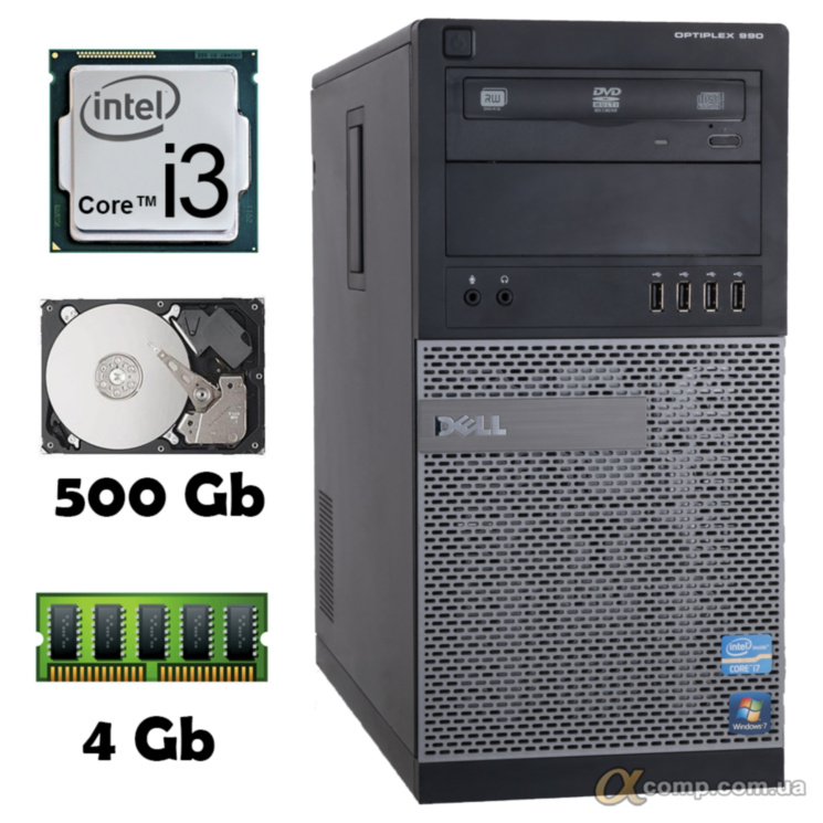 Компьютер Dell 990 (i3-2100/4Gb/500Gb) БУ