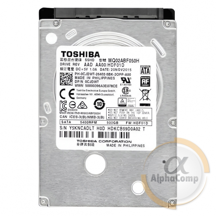 Жорсткий диск 2.5" 500Gb Toshiba MQ02ABF050H (64Mb • 5400 • SATA3)