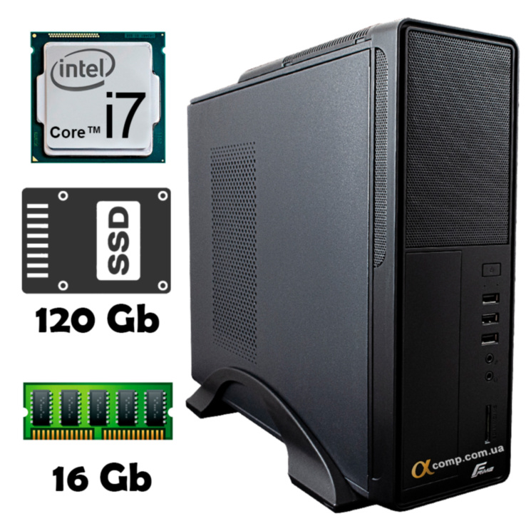 Компьютер AlphaPC P620 (i7-6700/16Gb/ssd 120Gb) desktop renew