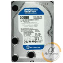 Жесткий диск 3.5" 500Gb WD WD5000AAKS (16Mb/7200/SATAII) БУ