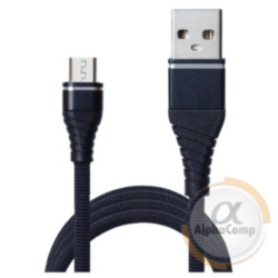 Кабель USB 2.0 (AM/microUSB) 1.2м Borofone 2.4A оплетка, черный