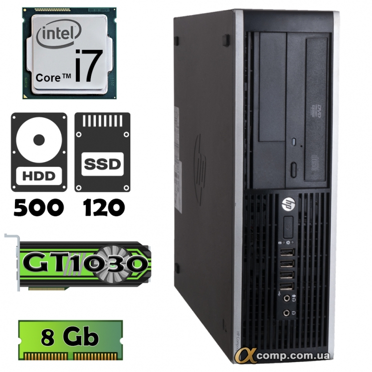 HP 6300 (i7 3770 • GT1030 • 8Gb • 500Gb • ssd 120Gb) dt